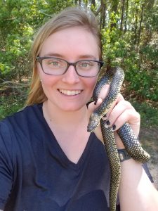 April with king snake