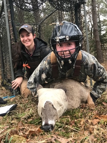 Clover trapped deer with 2 crew members