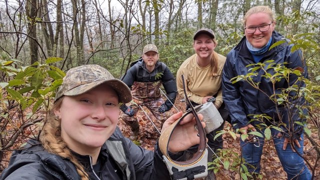 Crew selfie with collar